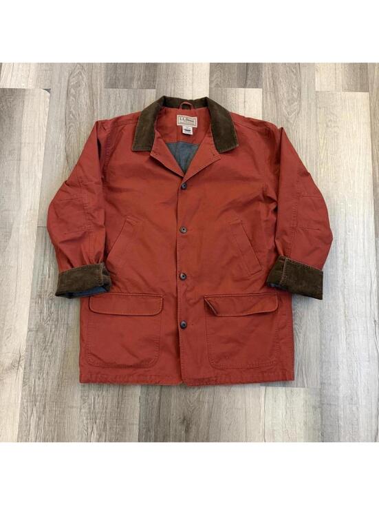L.L. Bean Other - L.L.Bean red chore jacket with corduroy collar and cuffs. Size XL tall #workwear